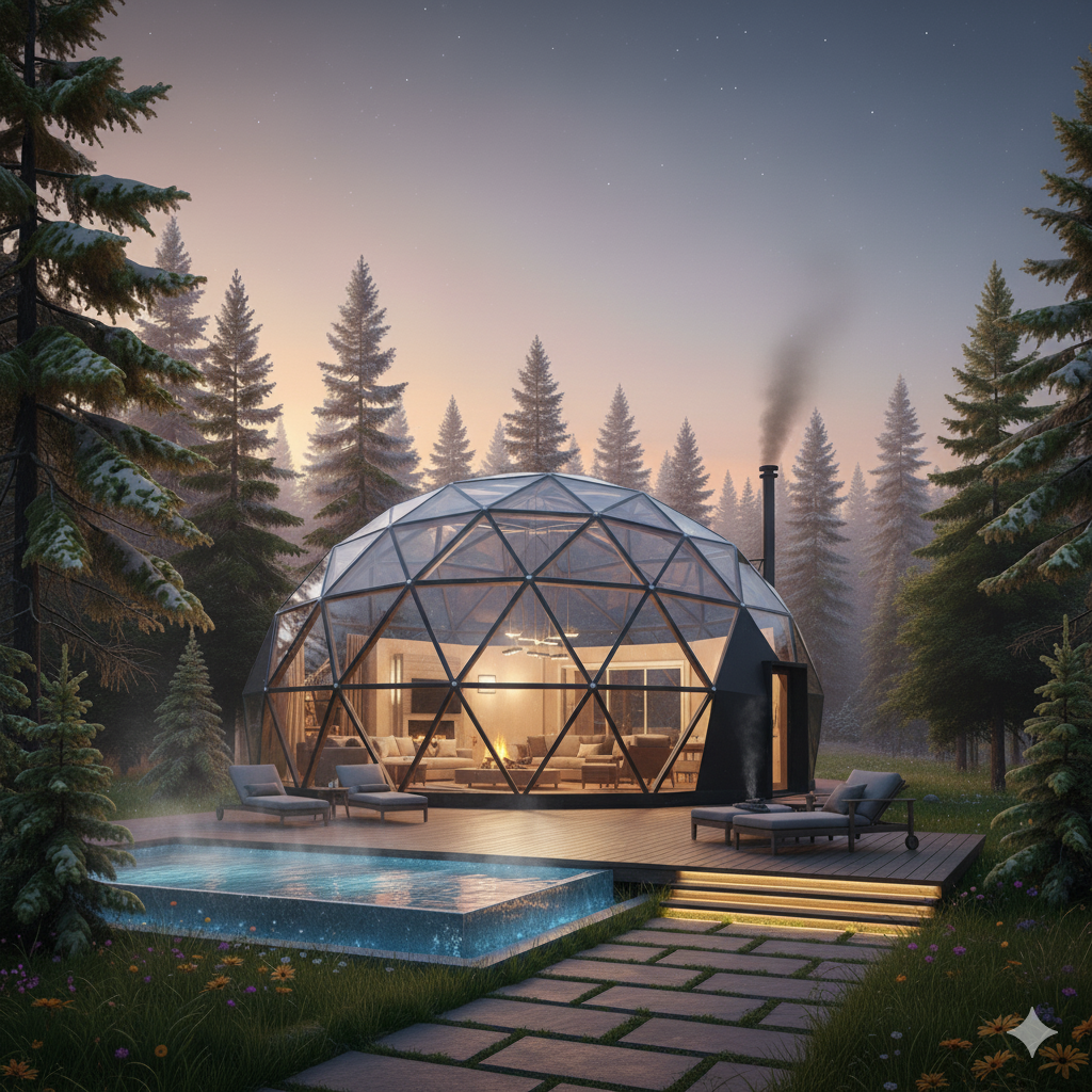 Luxury Igloo Dome - Luxury dome accommodation near Bran Castle, Transylvania, Romania